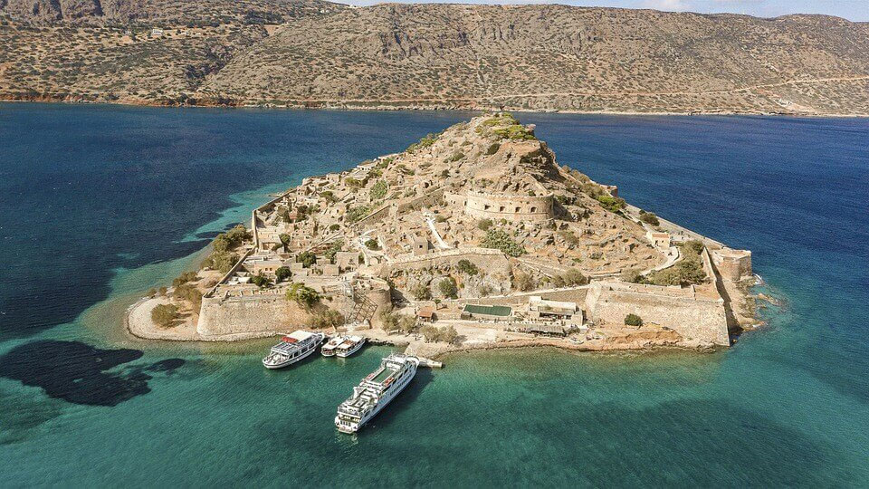 Het Byzantijnse fort Spinalonga